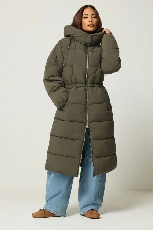 PixieGirl Petite Chocolate Brown Midi Padded Coat - 6 Image 2