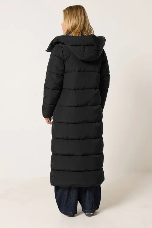 PixieGirl Petite Black Maxi Padded Coat - 18 Image 3