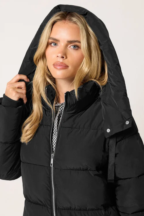 PixieGirl Petite Black Maxi Padded Coat - 18 Image 4