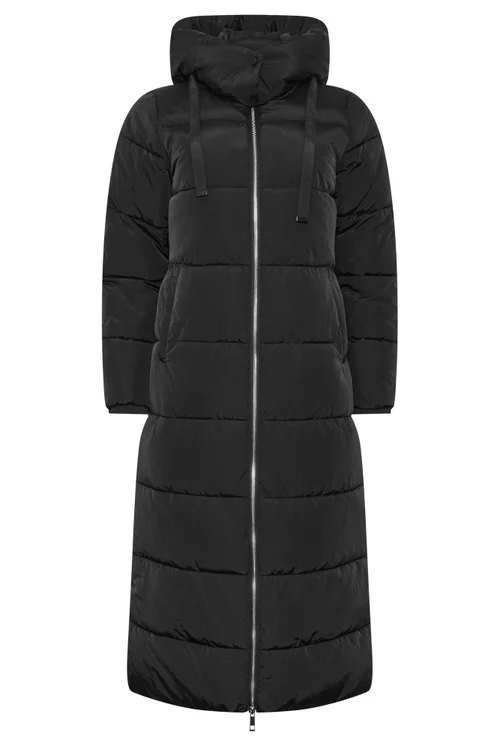 PixieGirl Petite Black Maxi Padded Coat - 18 Image 5