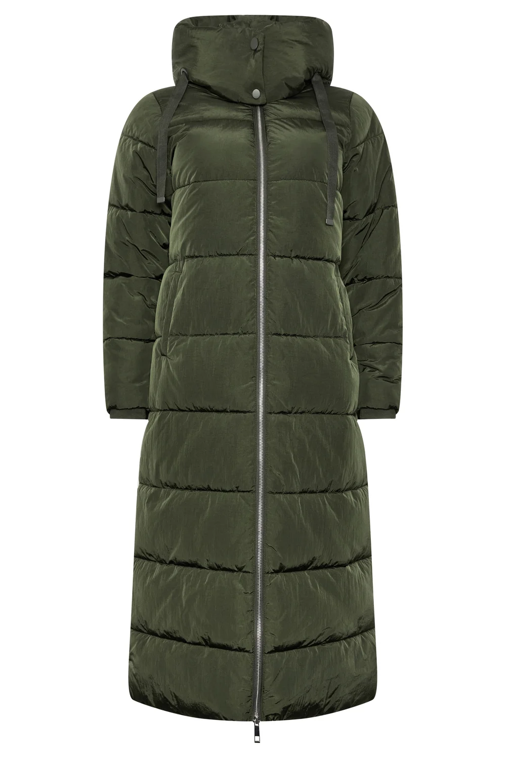 PixieGirl Petite Olive Green Maxi Padded Coat - 6 Image 5