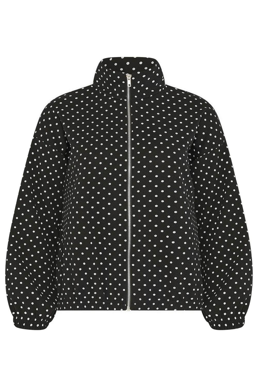 PixieGirl Petite Black Polka Dot Funnel Neck Jacket - 14 Image 5