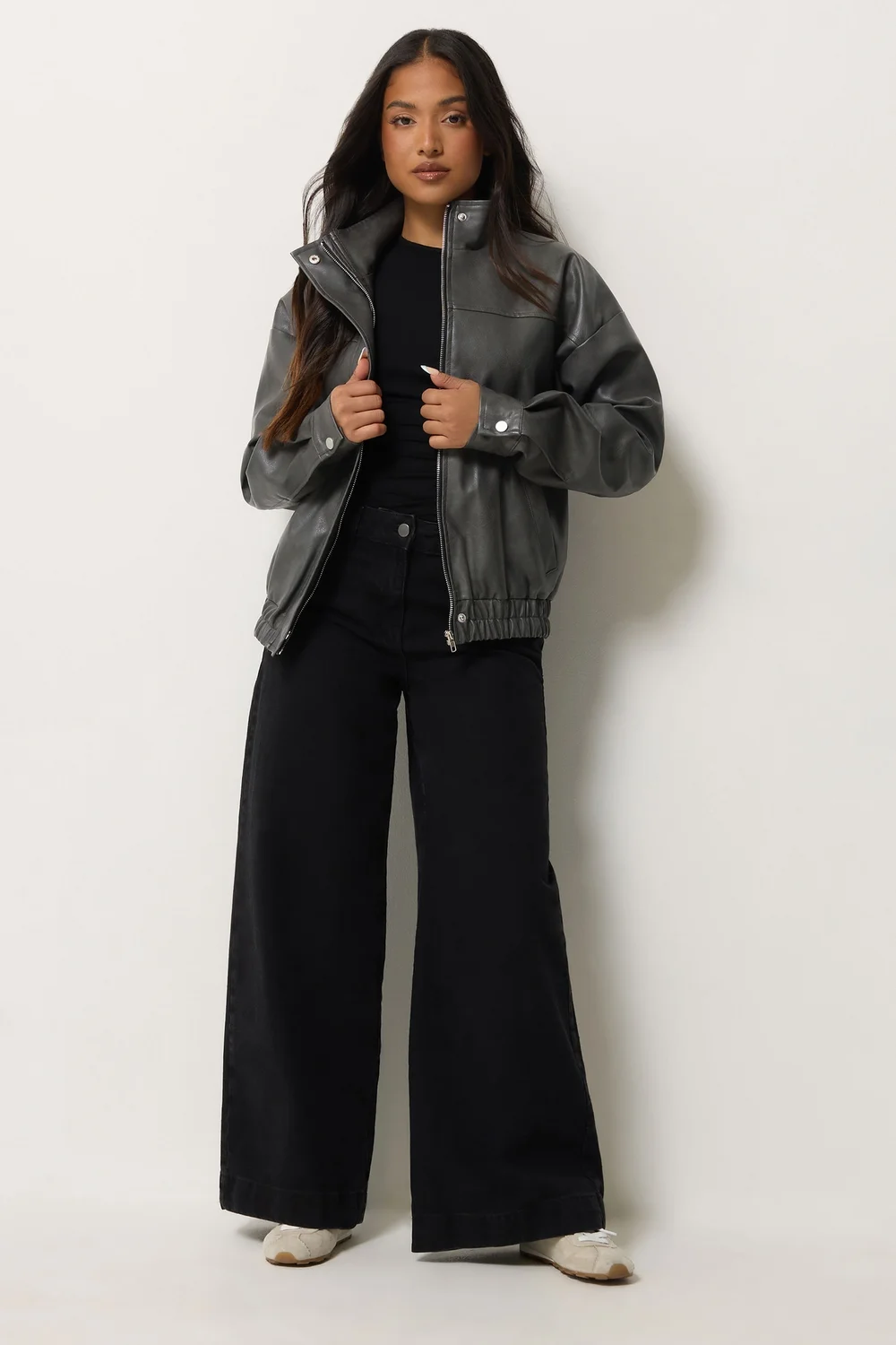 PixieGirl Petite Grey Funnel Neck Jacket - 6 Image 2