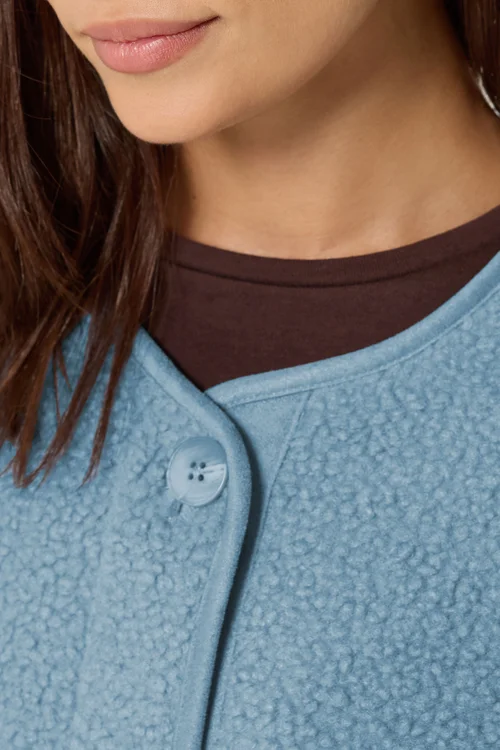 PixieGirl Petite Light Blue Borg Jacket - 6 Image 4
