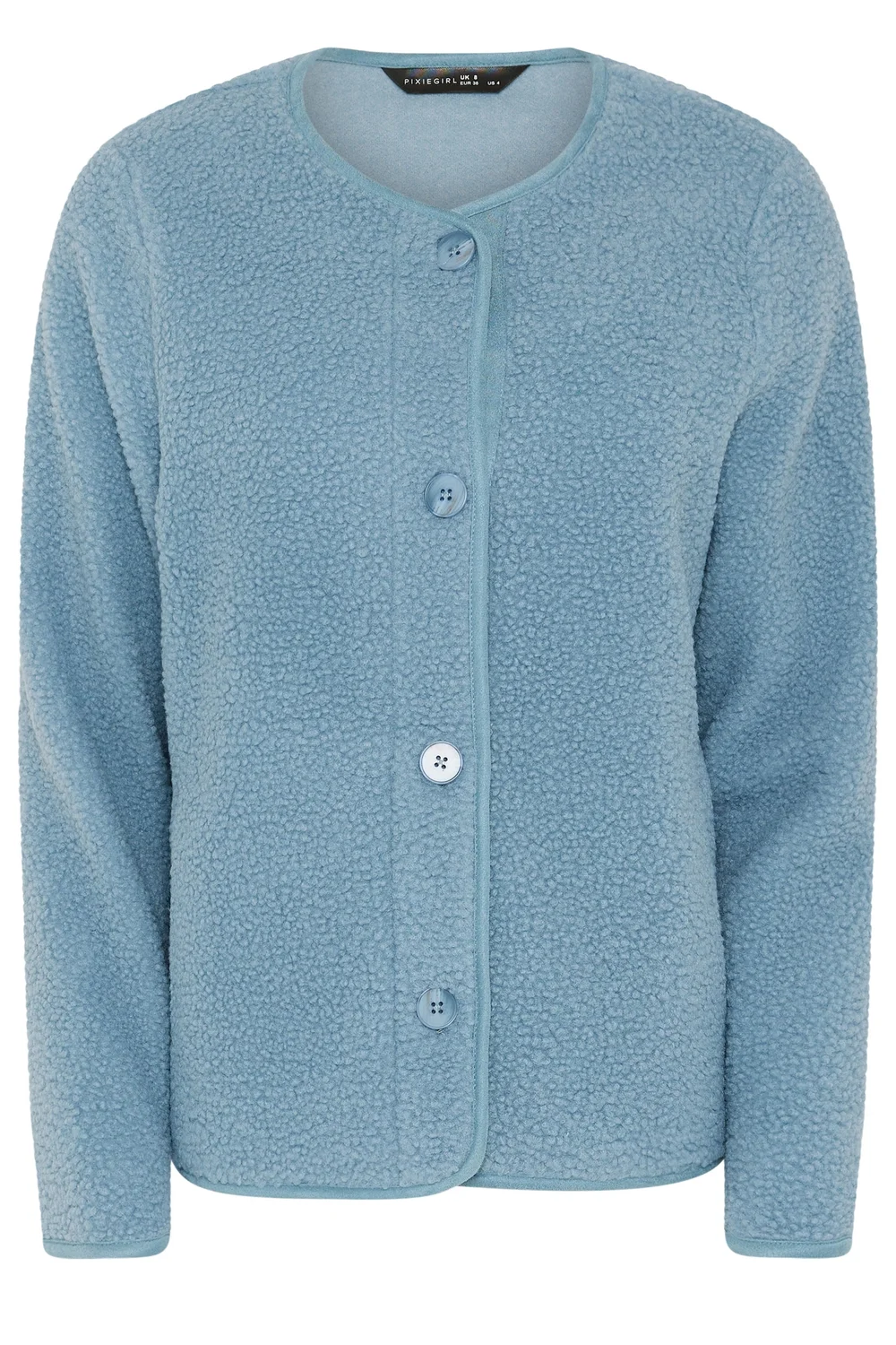PixieGirl Petite Light Blue Borg Jacket - 6 Image 5