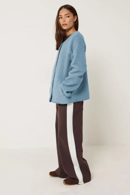 PixieGirl Petite Light Blue Borg Jacket - 6 Image 2