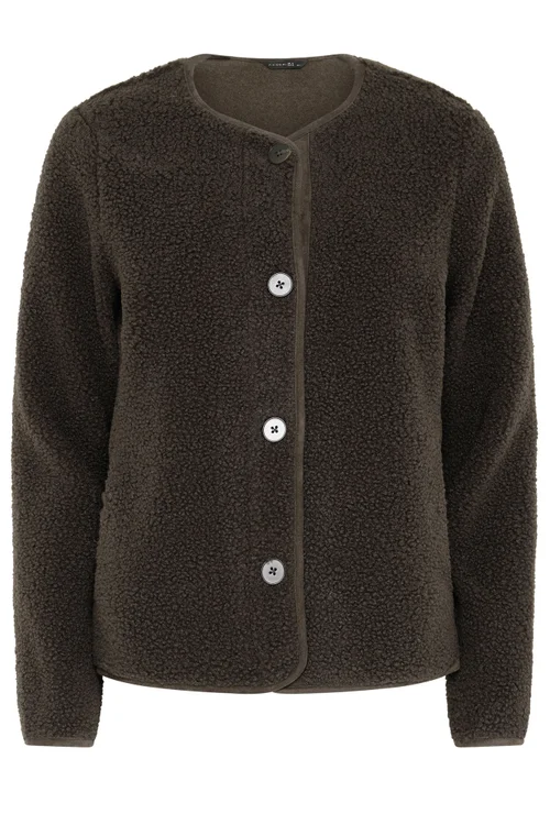 PixieGirl Petite Chocolate Brown Borg Jacket - 10 Image 5