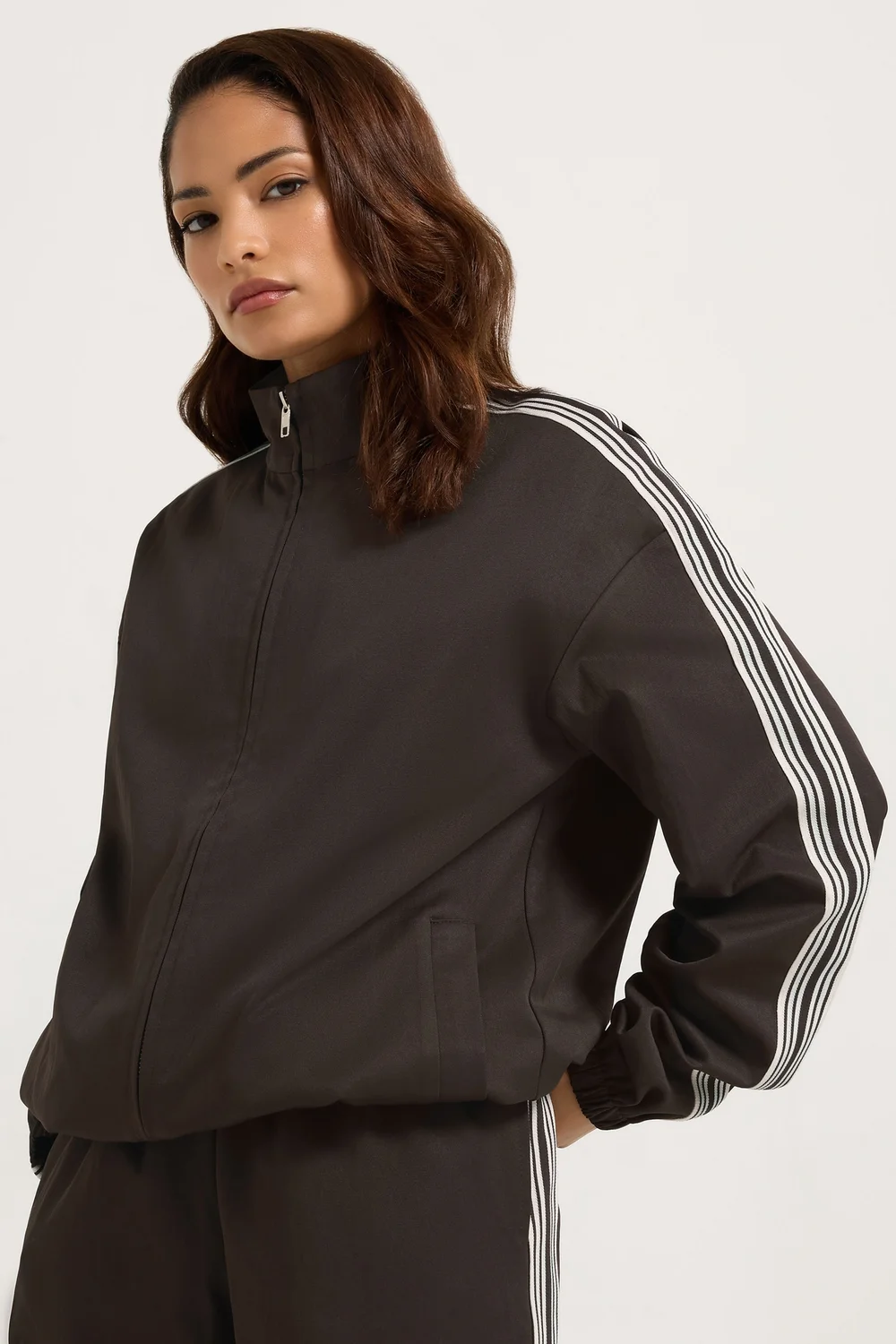 PixieGirl Petite Chocolate Brown Side Stripe Jacket - 12 Image 1
