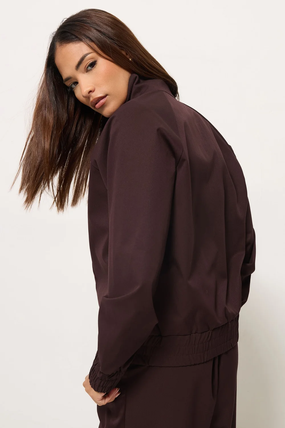 PixieGirl Petite Burgundy Red Funnel Neck Jacket - 8 Image 3