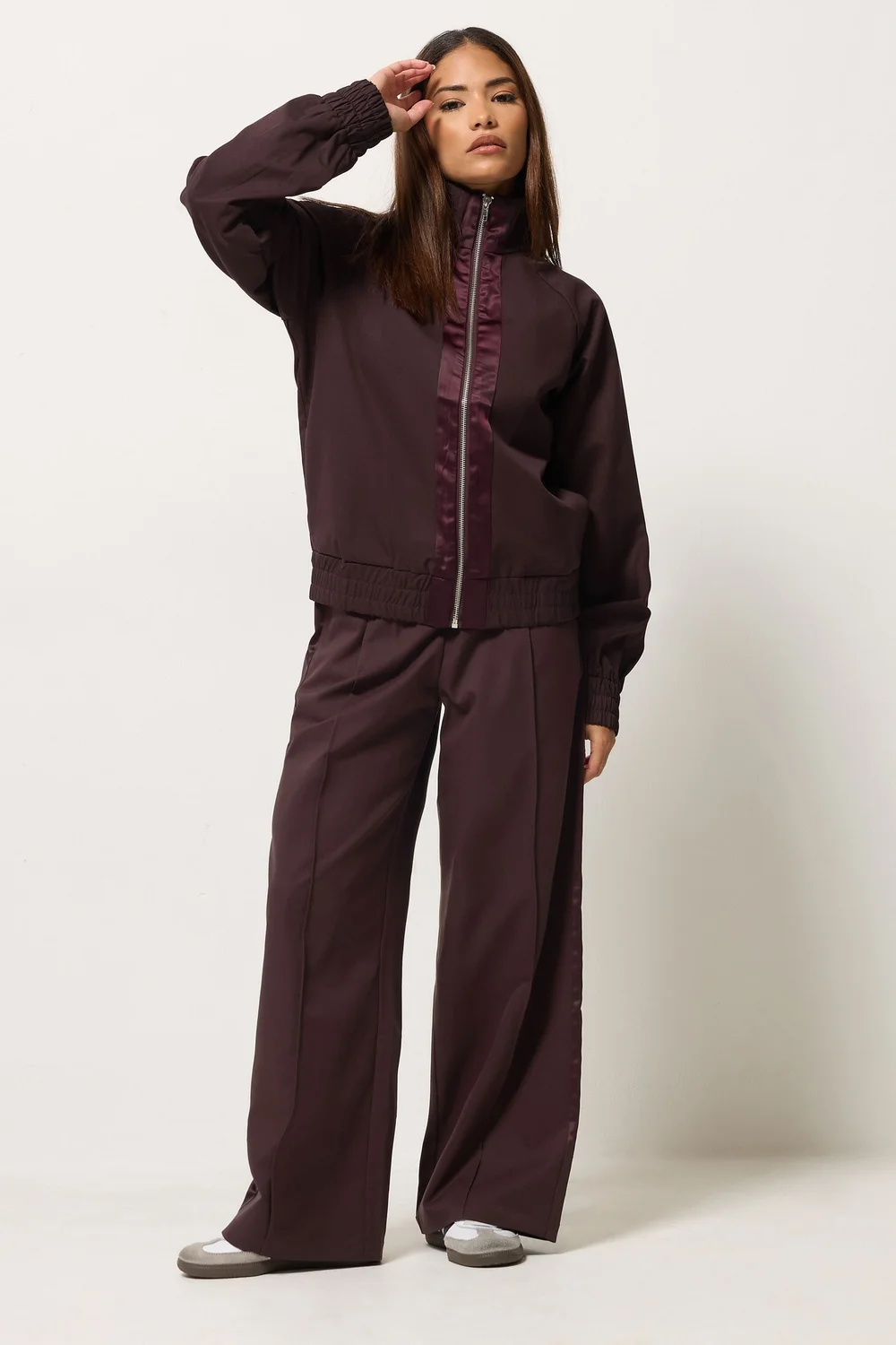 PixieGirl Petite Burgundy Red Funnel Neck Jacket - 8 Image 2