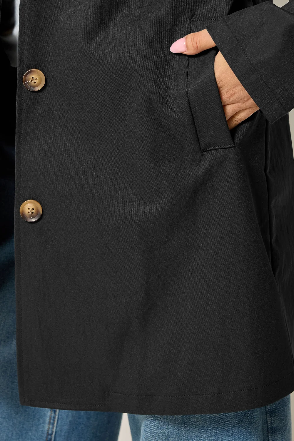 PixieGirl Petite Black Midi Car Coat - 6 Image 4