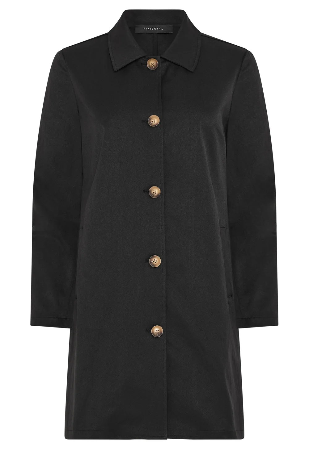 PixieGirl Petite Black Midi Car Coat - 6 Image 5