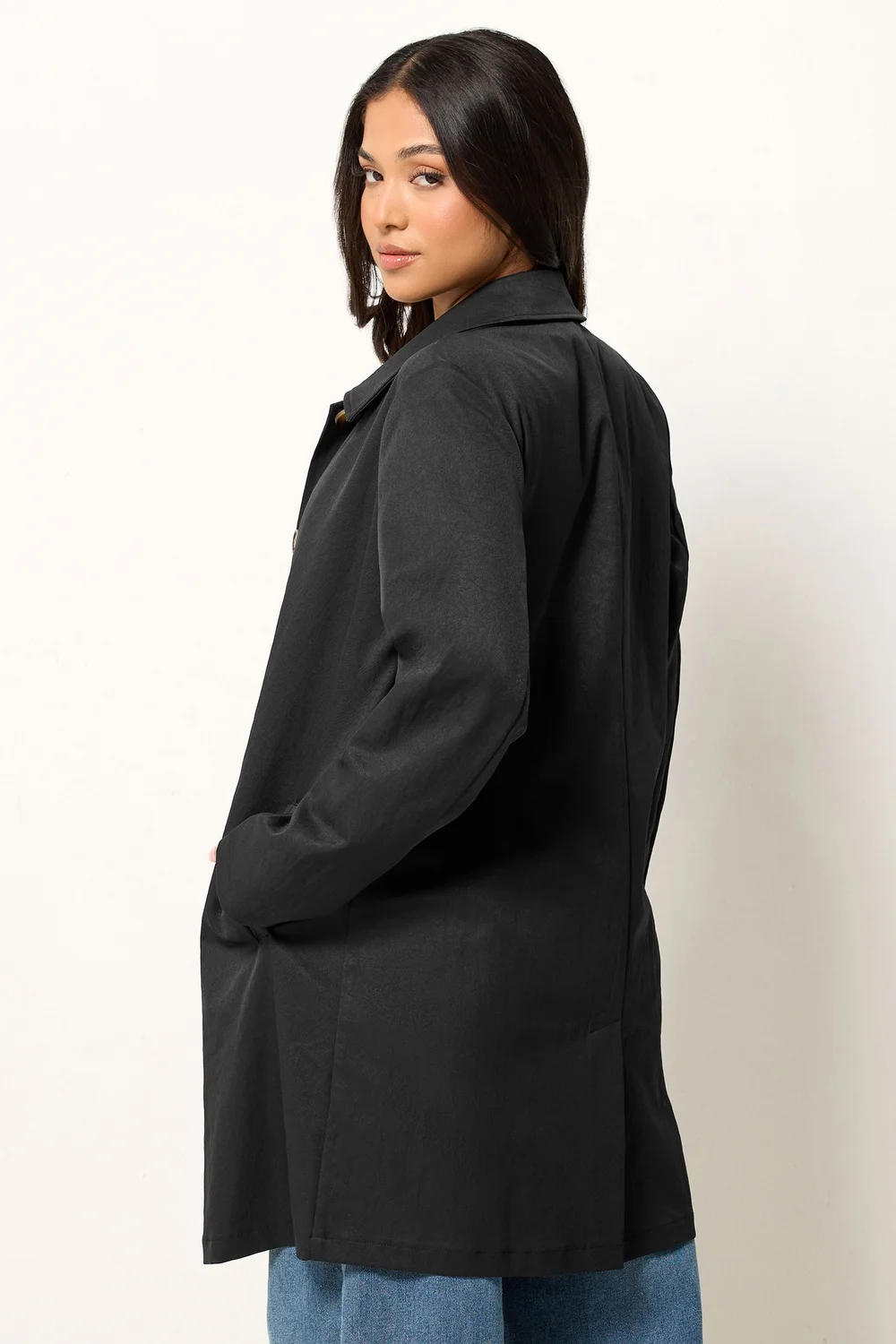 PixieGirl Petite Black Midi Car Coat - 6 Image 3