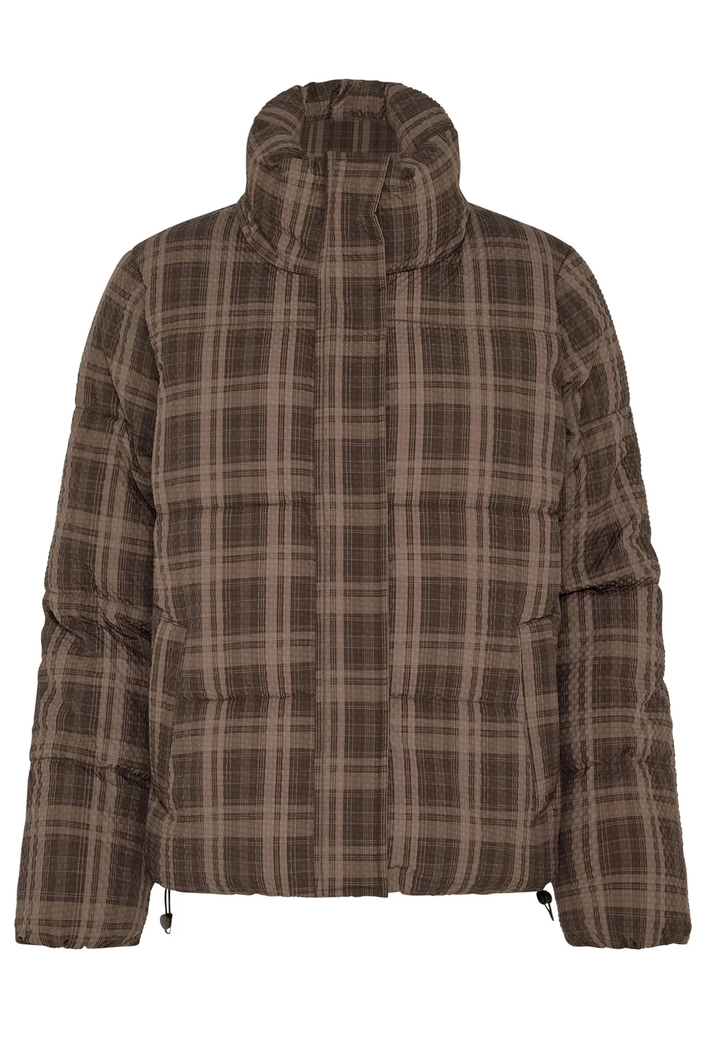 PixieGirl Petite Chocolate Brown Check Puffer Coat - 12 Image 5