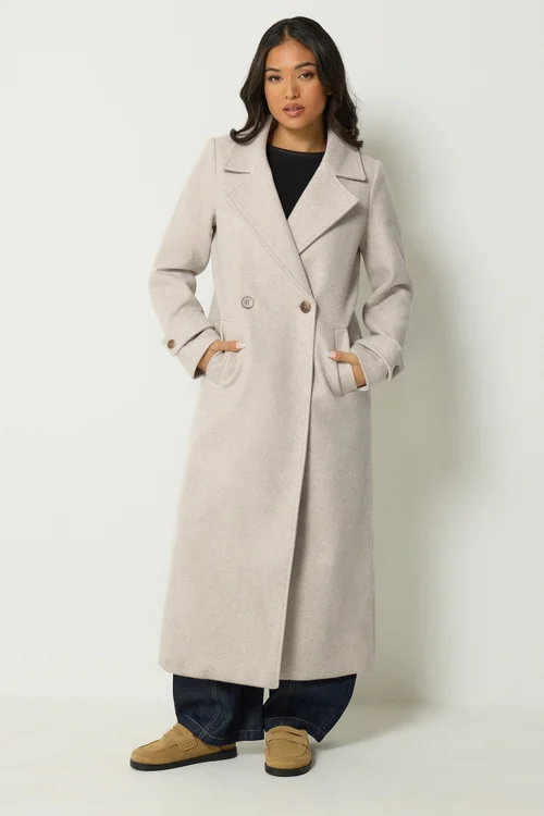 PixieGirl Petite Natural Brown Maxi City Coat - 12 Image 1