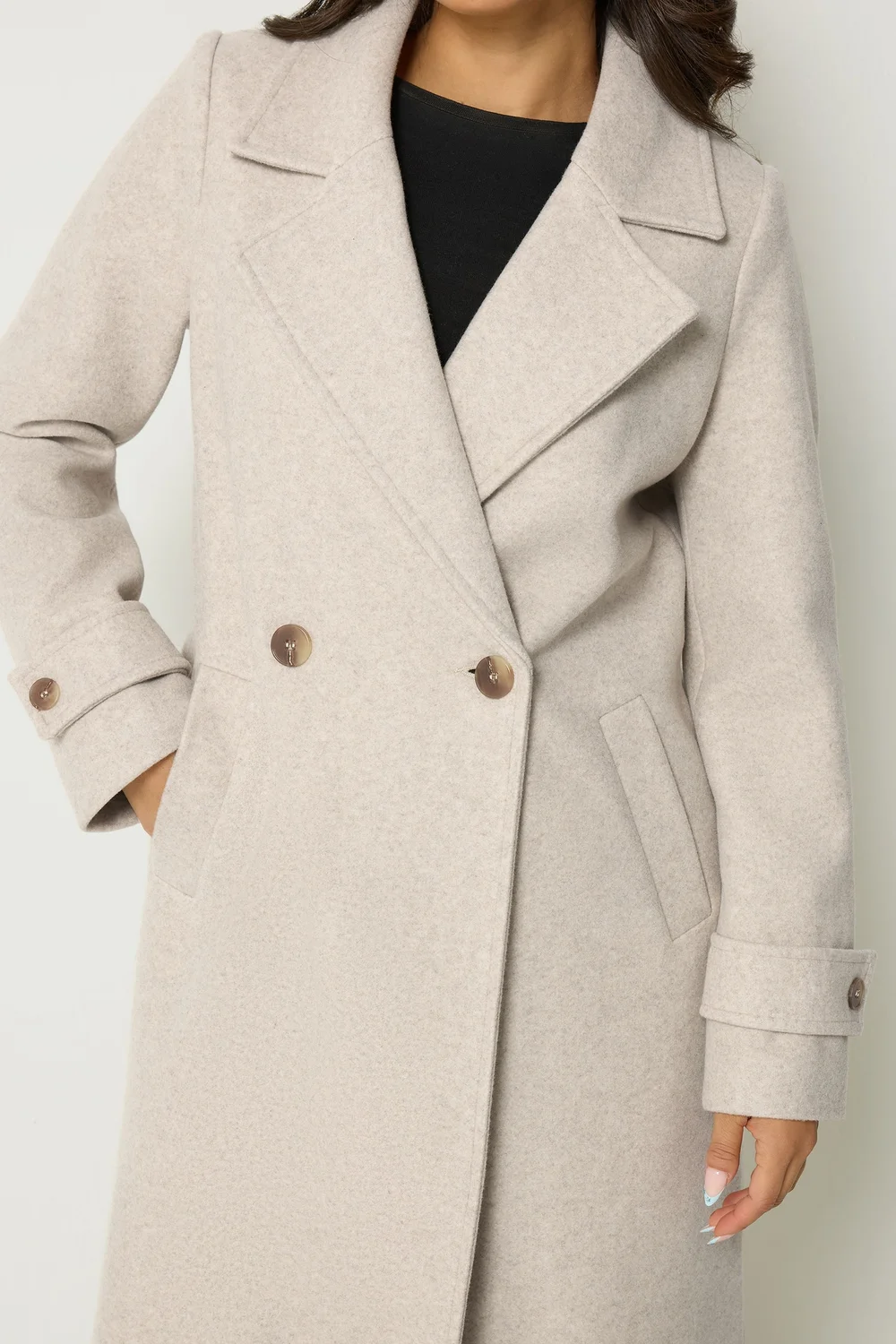 PixieGirl Petite Natural Brown Maxi City Coat - 12 Image 4