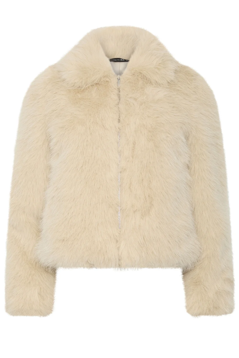 PixieGirl Petite Ivory White Faux Fur Coat - 14 Image 5