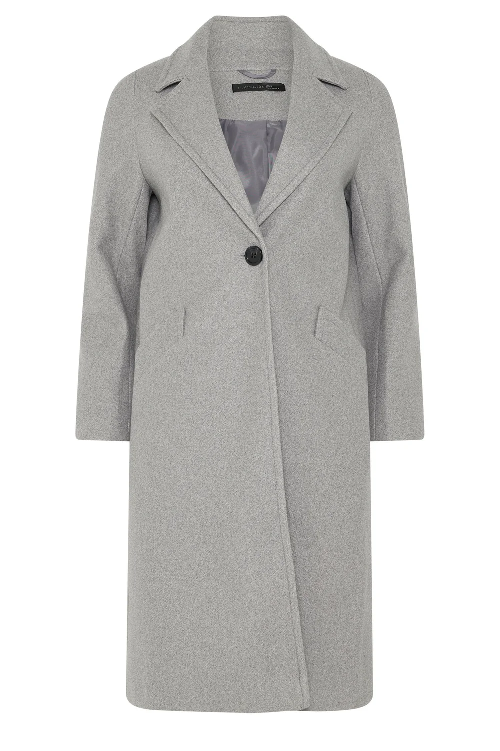 PixieGirl Petite Light Grey Longline City Coat - 16 Image 5