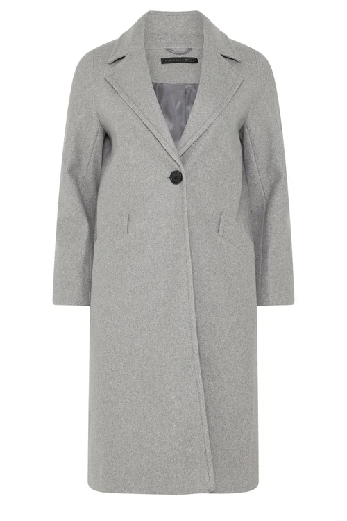 PixieGirl Petite Light Grey Longline City Coat - 16 Image 5