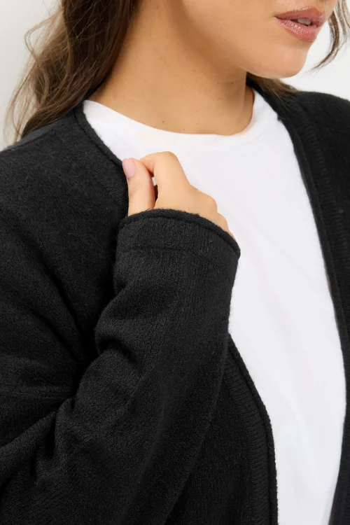 Yours Curve Black Soft Touch Cardigan - 14-16 Image 4