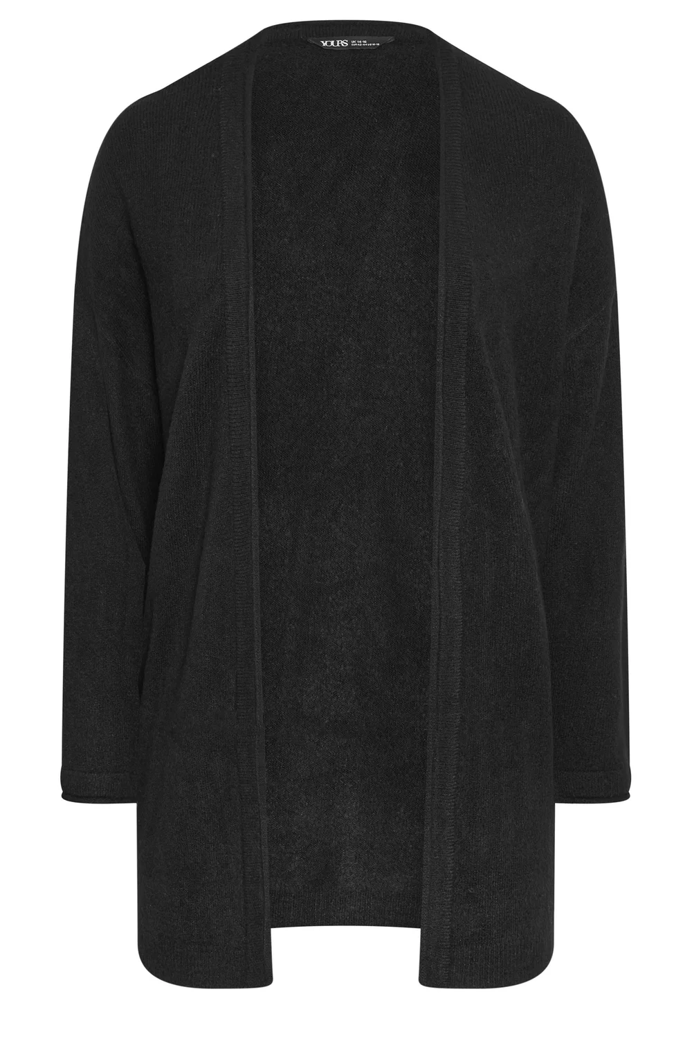 Yours Curve Black Soft Touch Cardigan - 14-16 Image 5