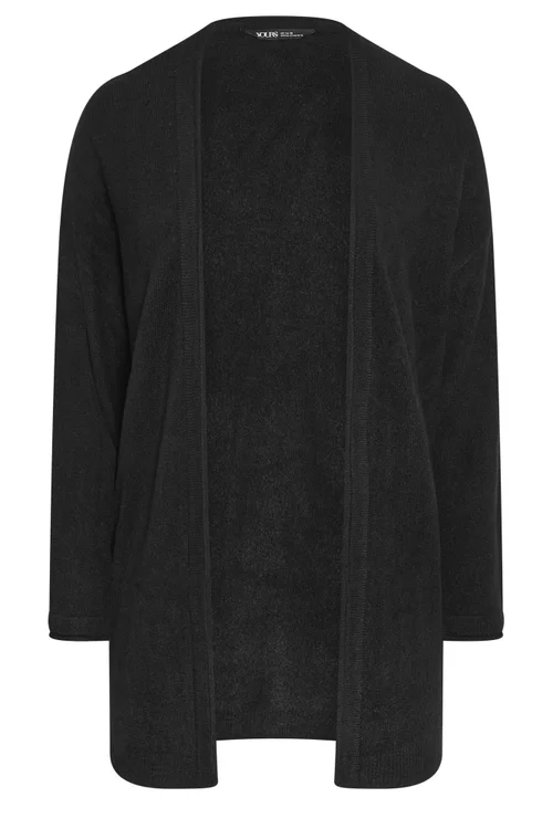 Yours Curve Black Soft Touch Cardigan - 14-16 Image 5