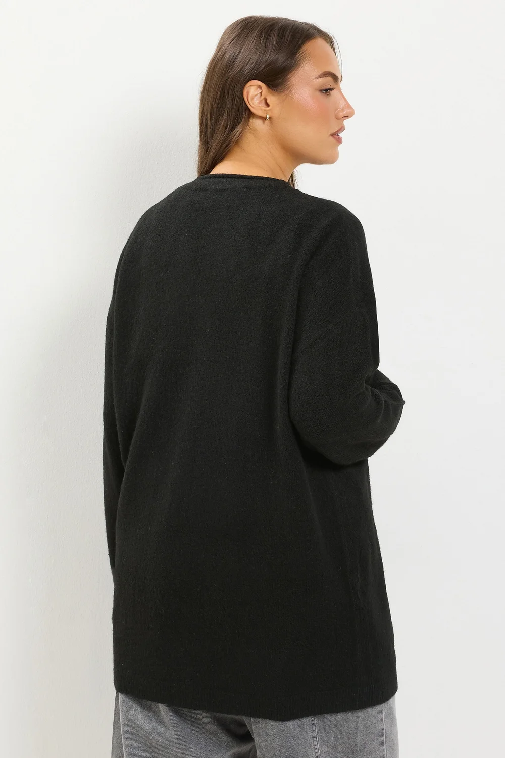 Yours Curve Black Soft Touch Cardigan - 14-16 Image 3
