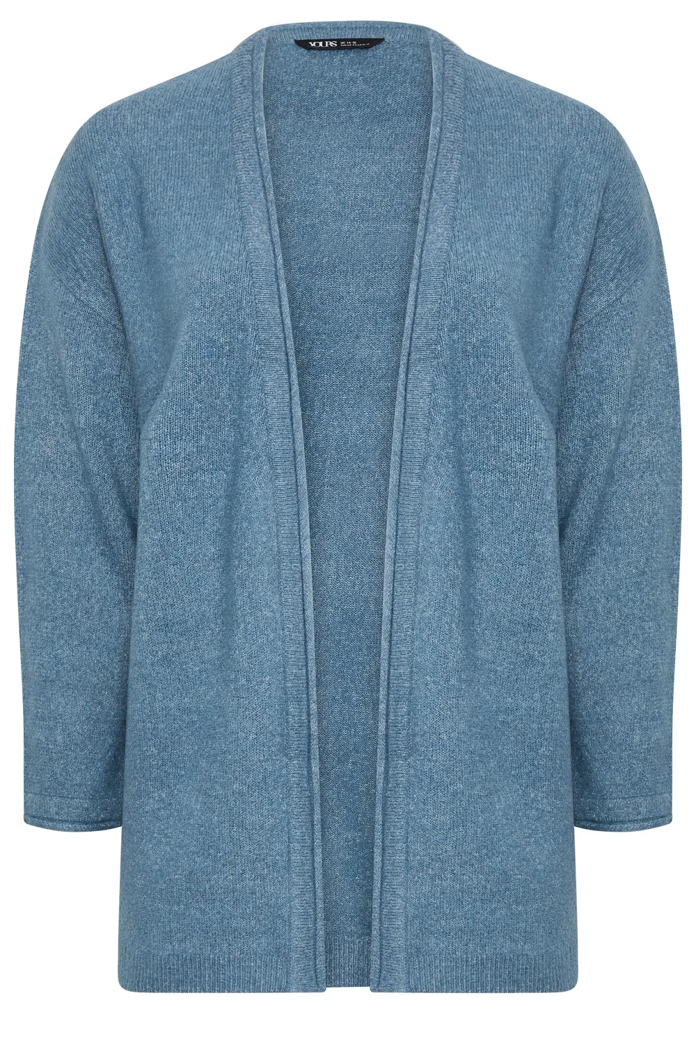Yours Curve Blue Soft Touch Cardigan - 14-16 Image 5