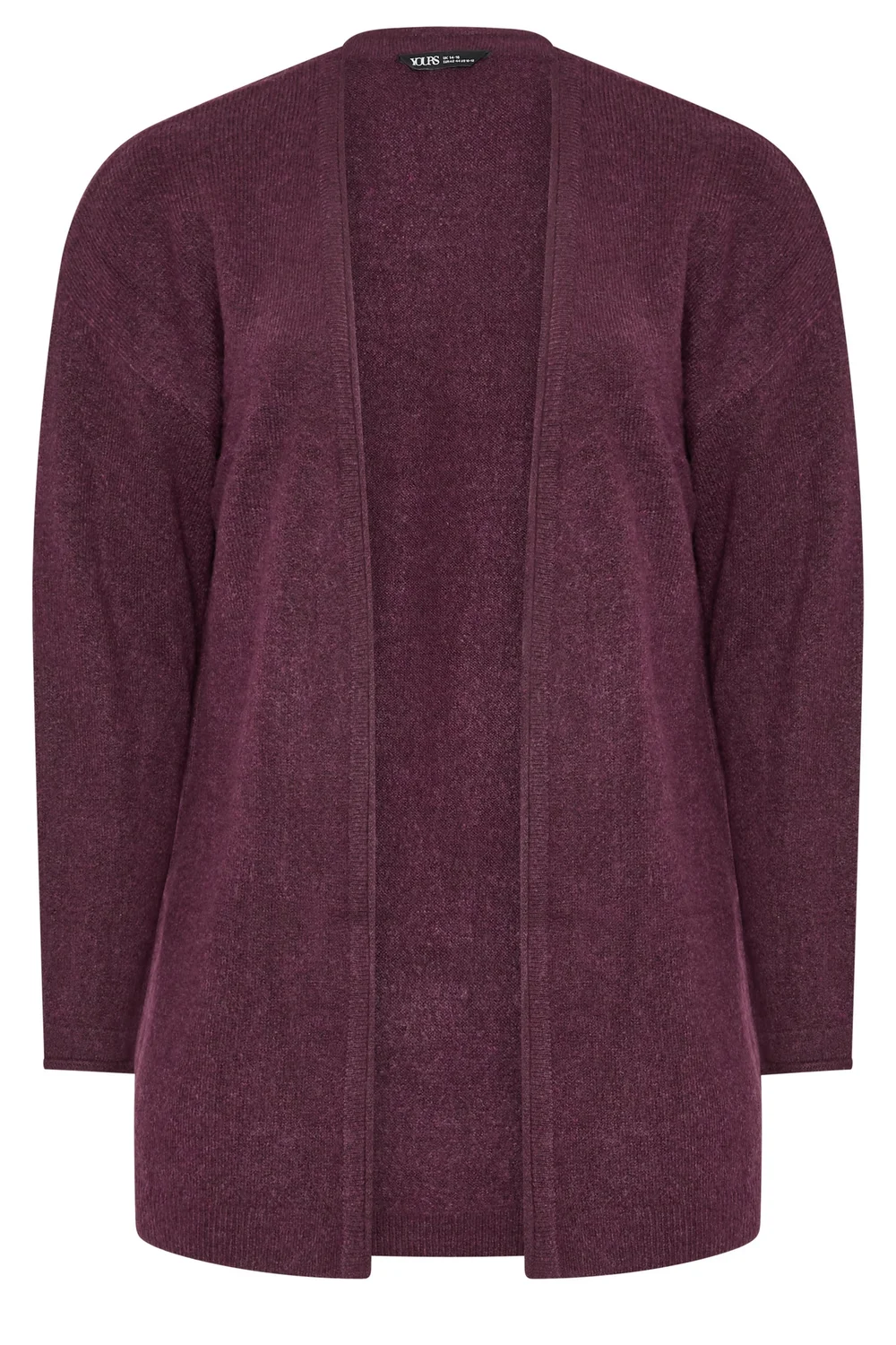 Yours Curve Burgundy Red Soft Touch Cardigan - 14-16 Image 5