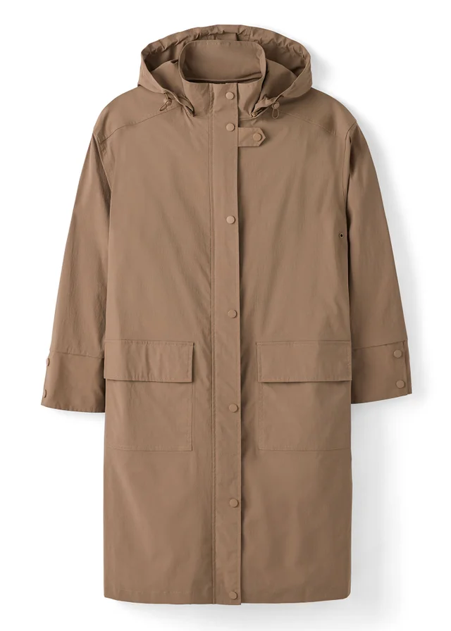 Cotton Traders Active Toffee Long Waterproof Jacket