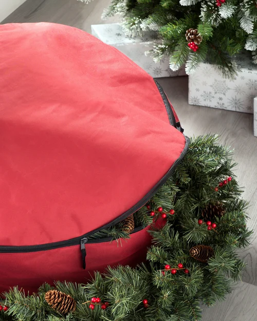 WeRChristmas Red Large Christmas Garland & Wreath Storage Bag 90 Cm - No Size Image 2