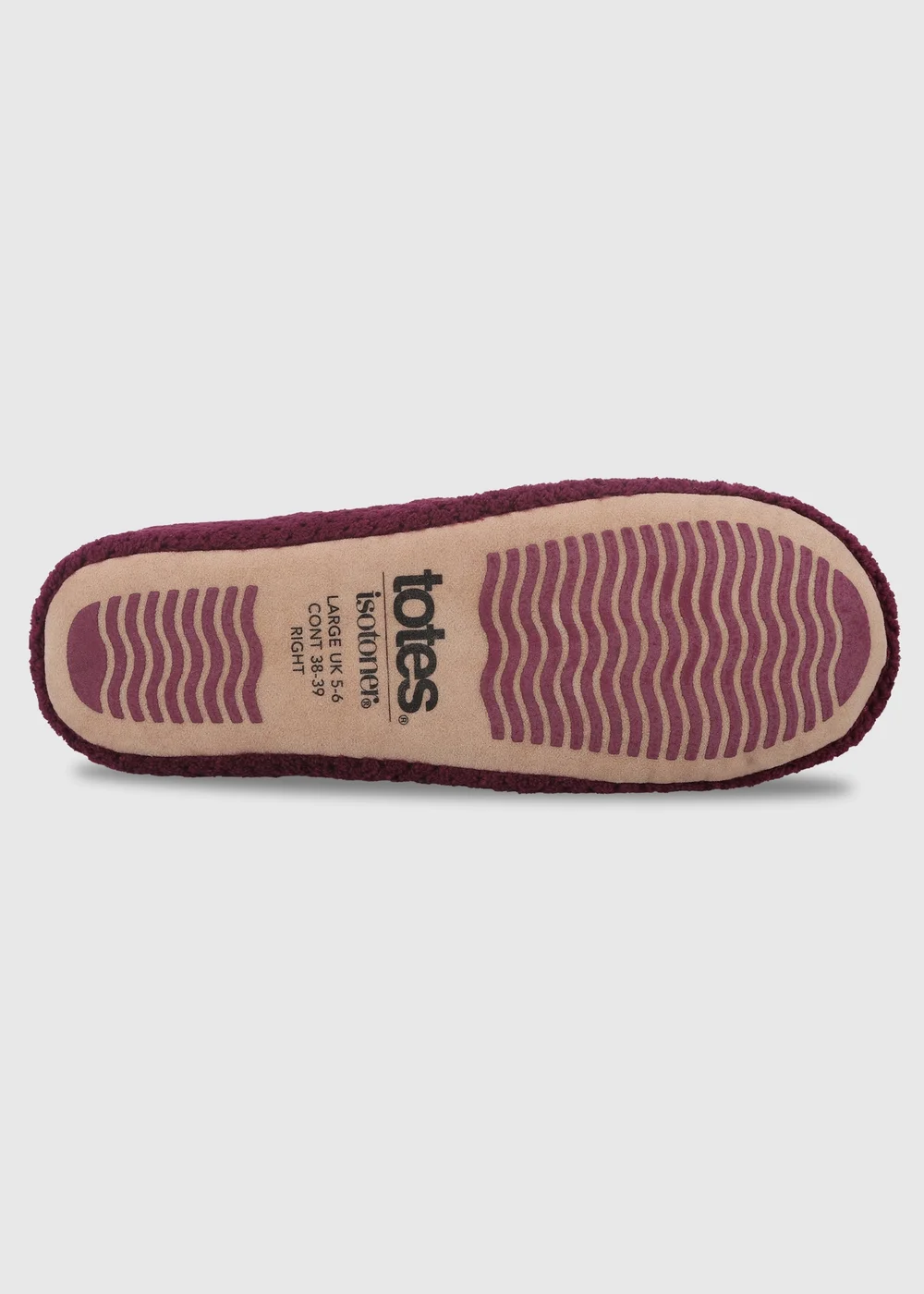 Totes Isotoner Burgundy Popcorn Ballet Slippers - 4-5 Image 6