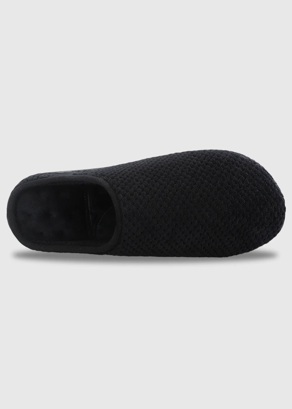 Totes Isotoner Black Swept Back Popcorn Mule Slippers - 11 Image 5