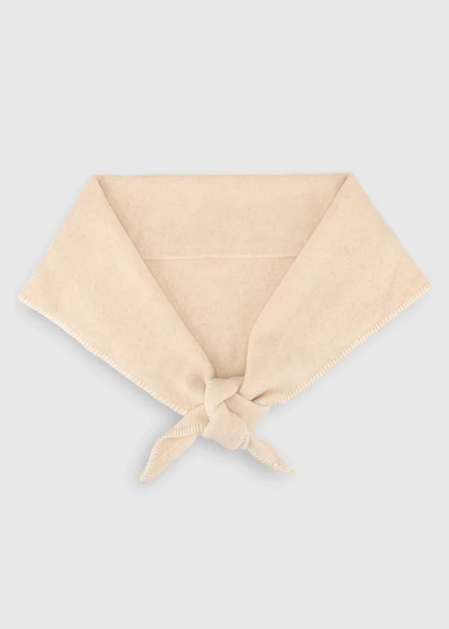Totes Isotoner Beige Wool Blend Triangle Scarf