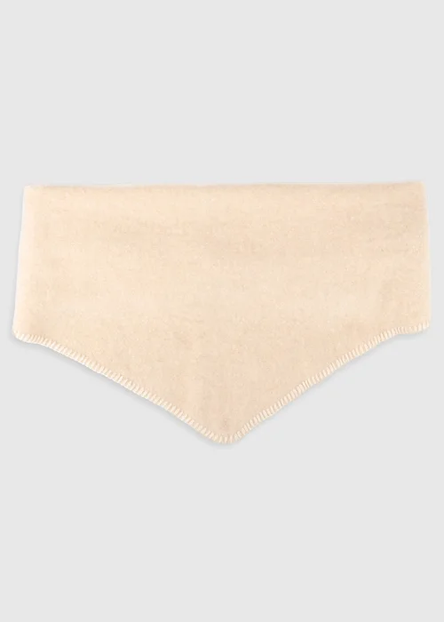 Totes Isotoner Beige Wool Blend Triangle Scarf - One Size Image 4