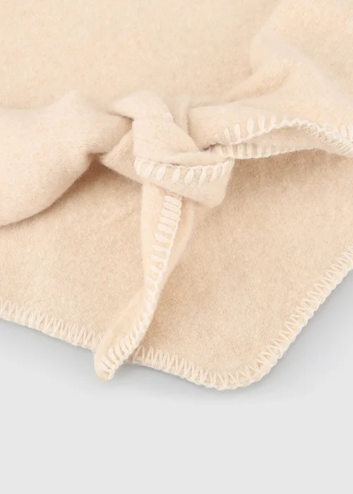 Totes Isotoner Beige Wool Blend Triangle Scarf - One Size Image 5