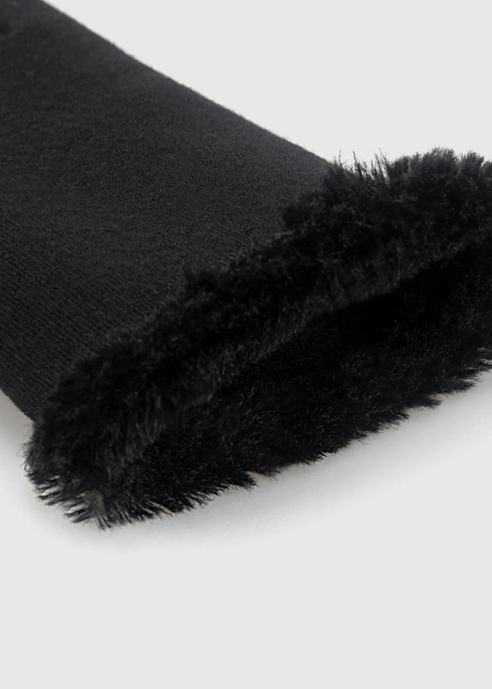 Totes Isotoner Black Thermal Gloves with Faux Fur Trim and Smartouch - One Size Image 6
