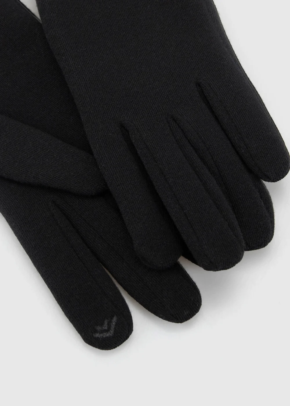Totes Isotoner Black Thermal Gloves with Faux Fur Trim and Smartouch - One Size Image 4