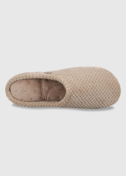 Totes Isotoner Light Brown Popcorn Mule Slippers - 7 Image 5