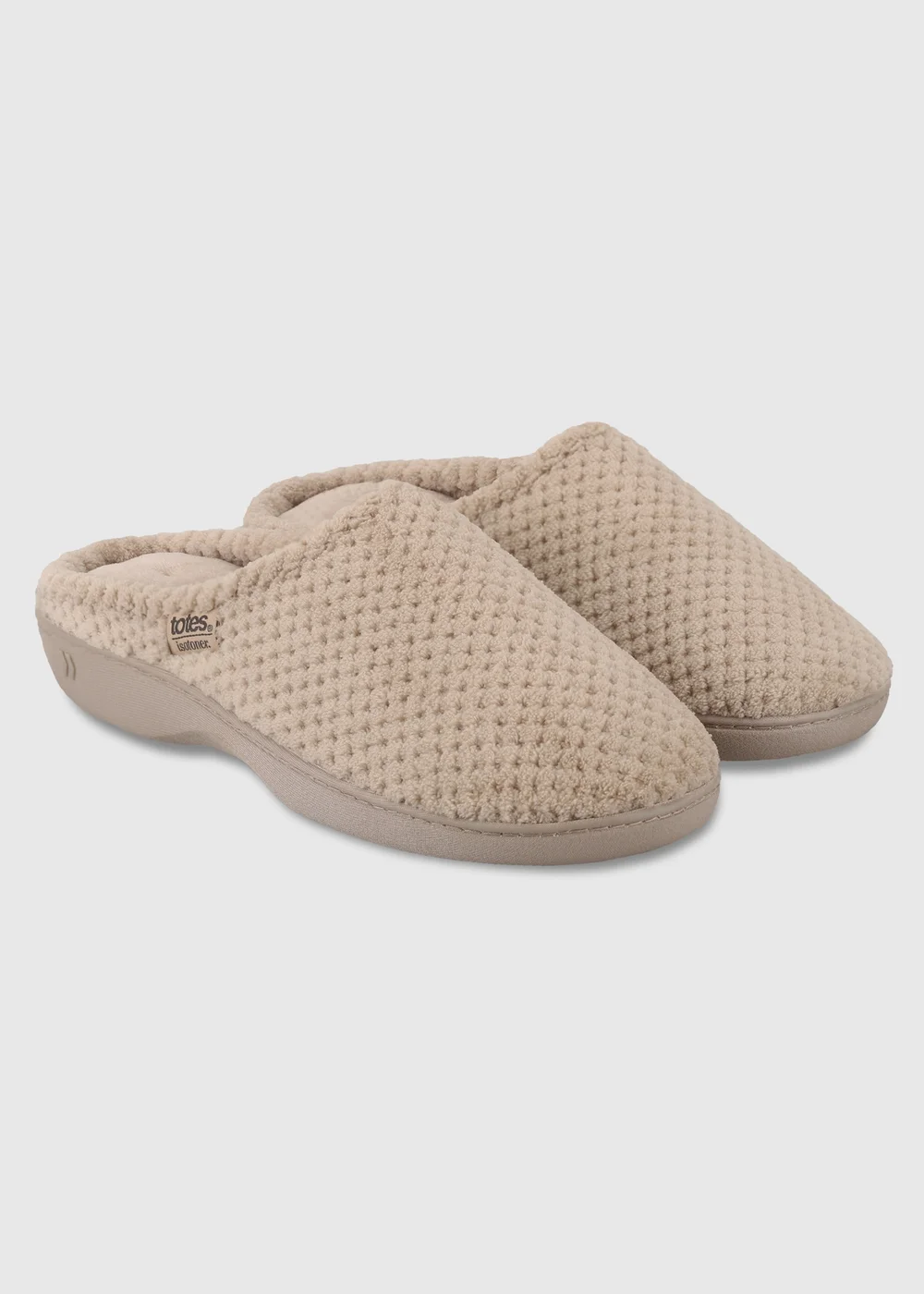 Totes Isotoner Light Brown Popcorn Mule Slippers - 7 Image 4