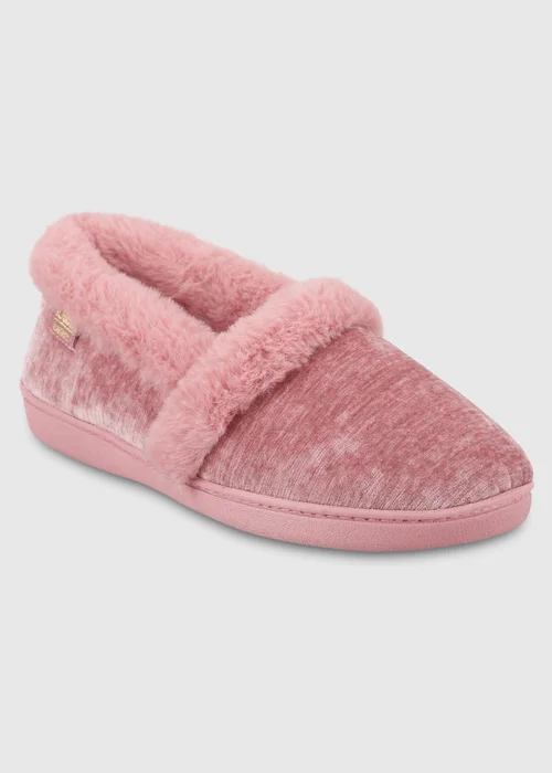 Totes Isotoner Pink Sparkle Full Back Slippers - 5 Image 3