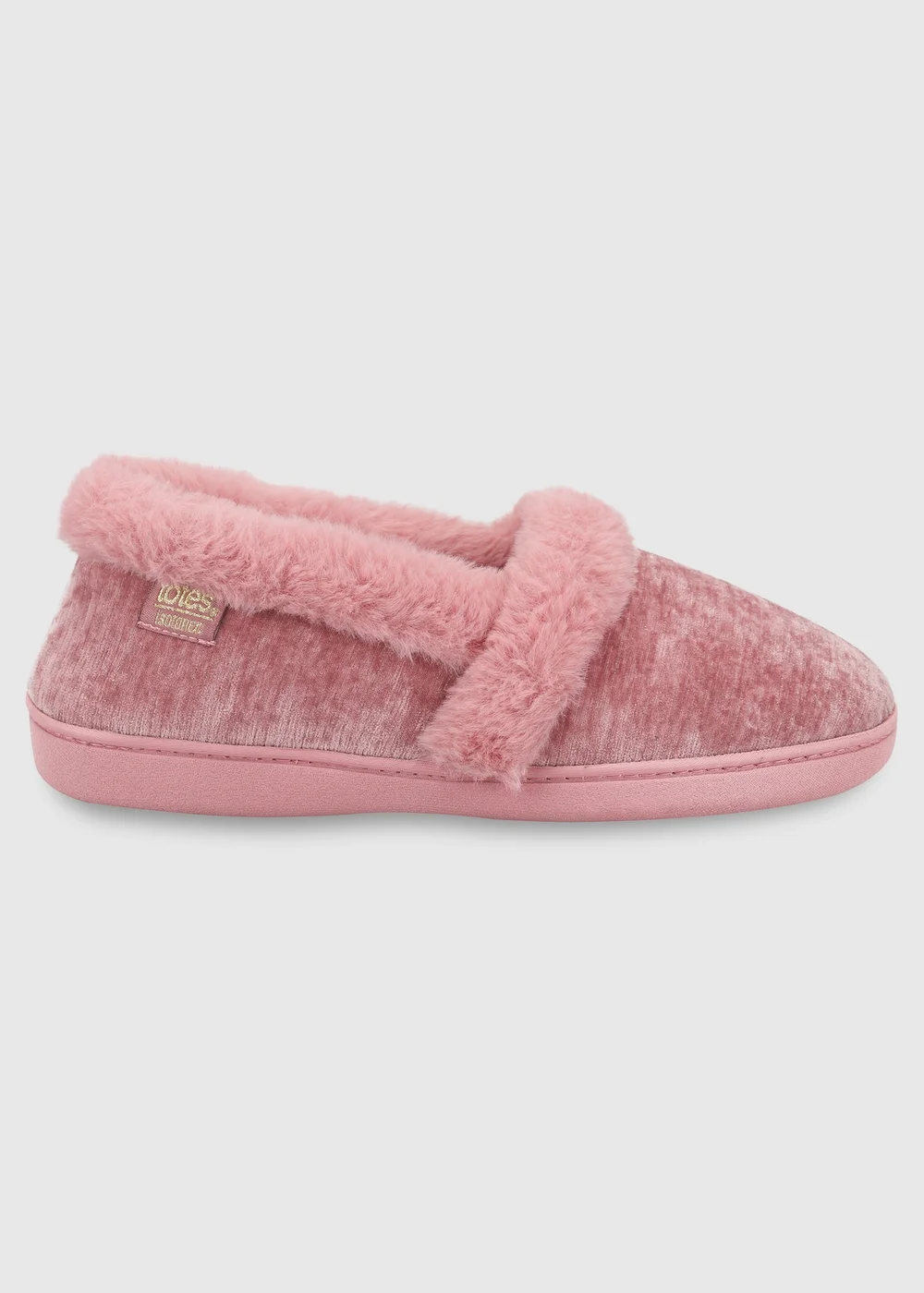 Totes Isotoner Pink Sparkle Full Back Slippers - 5 Image 1