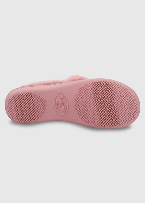 Totes Isotoner Pink Sparkle Full Back Slippers - 5 Image 6