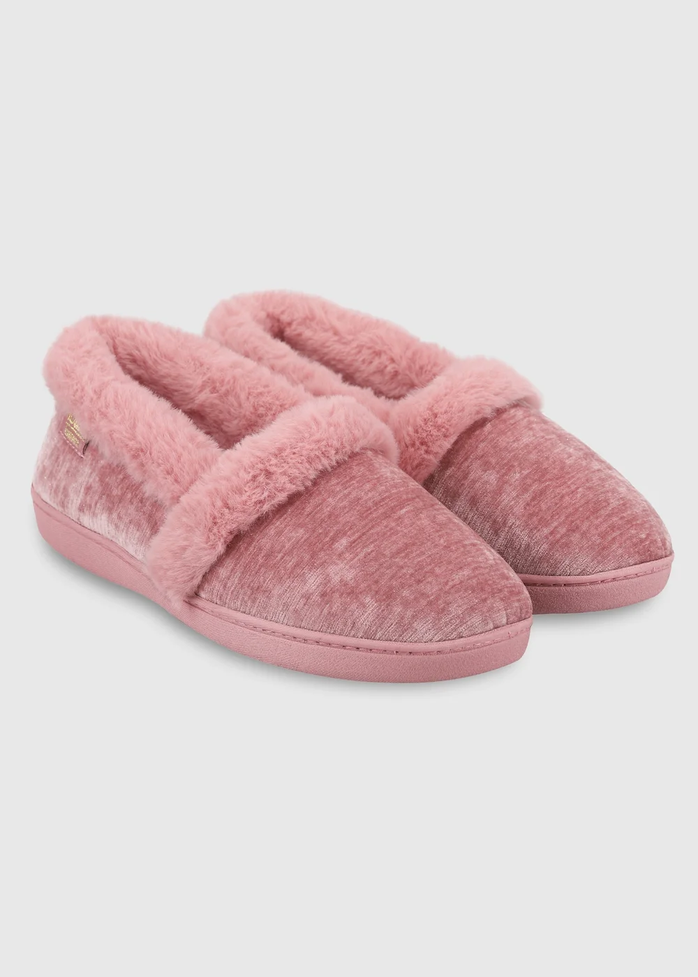 Totes Isotoner Pink Sparkle Full Back Slippers - 5 Image 4