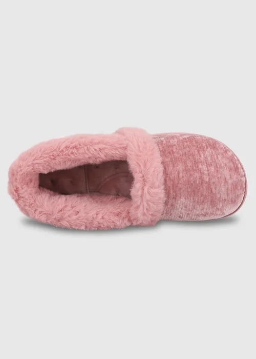 Totes Isotoner Pink Sparkle Full Back Slippers - 5 Image 5