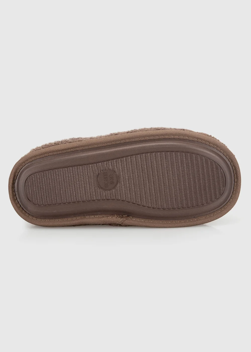 Totes Isotoner Brown Borg Swept Back Mule Slippers - 7 Image 6