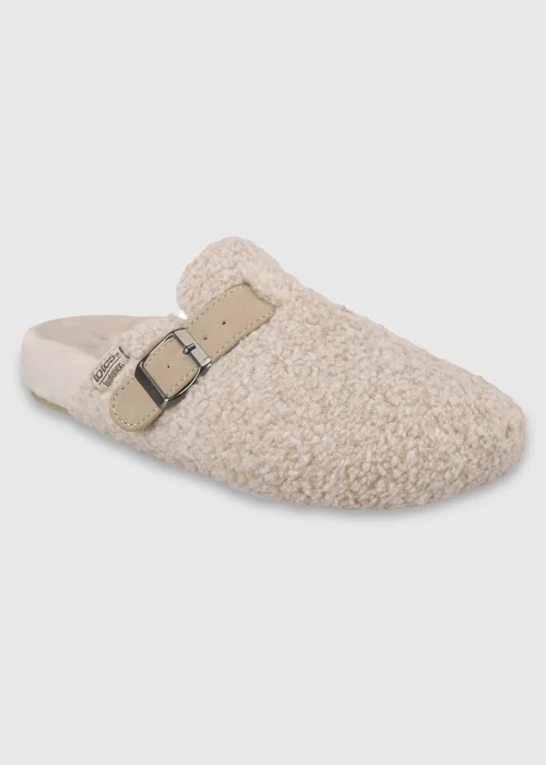 Totes Isotoner Natural Oat Borg Clog Slippers - 5 Image 3