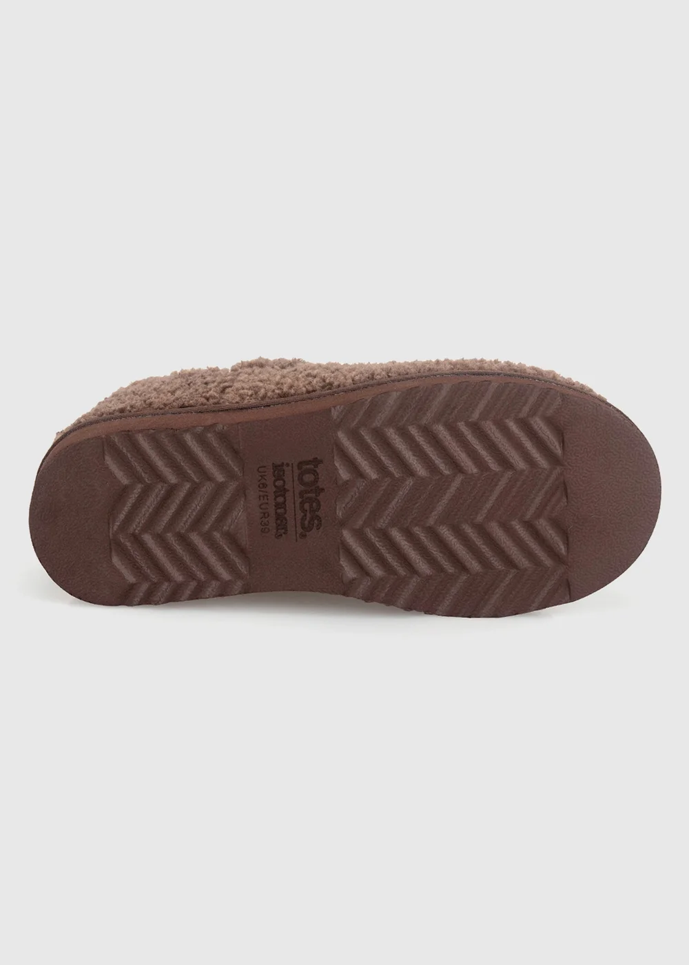 Totes Isotoner Brown Borg Bootie Slippers - 7 Image 6