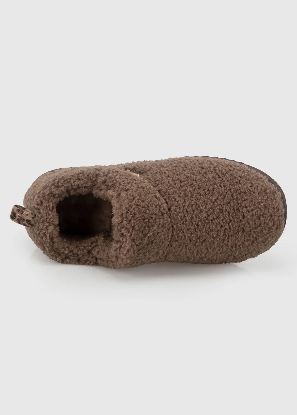 Totes Isotoner Brown Borg Bootie Slippers - 7 Image 5