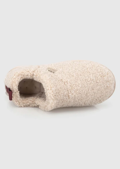 Totes Isotoner Natural Oat Borg Bootie Slippers - 4 Image 5